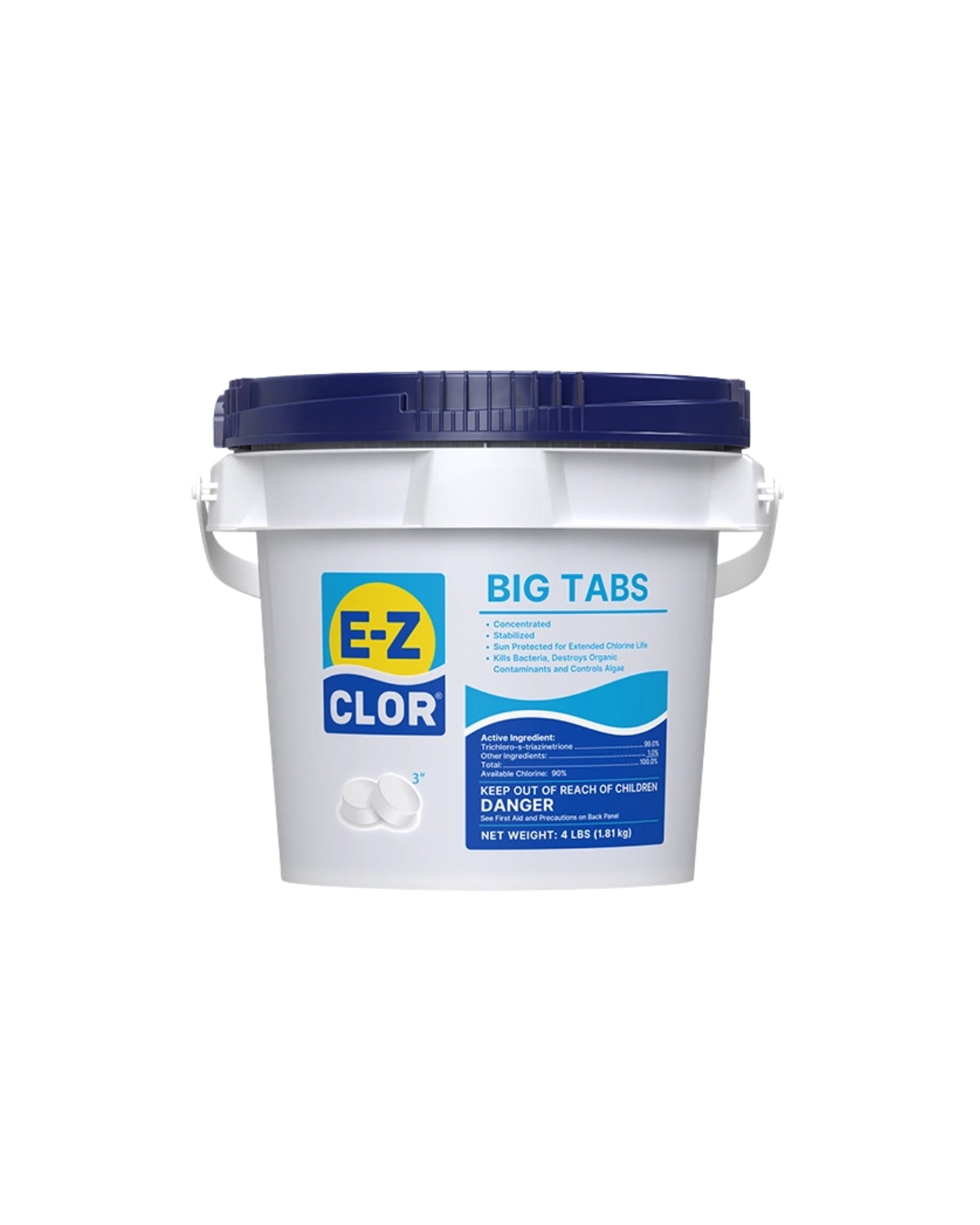 4 lb 3" 8 oz Big Tabs Unwrapped Sanitizer Pail