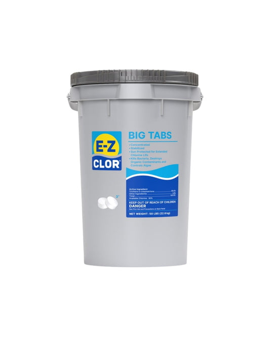 50 lb 3" 8 oz Big Tabs Sanitizer Unwrapped Pail